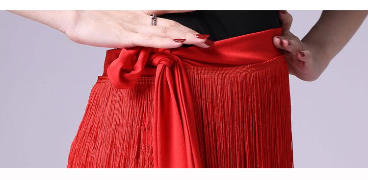 Dancing Hip Scarf Latin Dance Skirt Women Tassels Apron Costume Training Cha Cha Samba Dance Waist Towel Latin Accessories