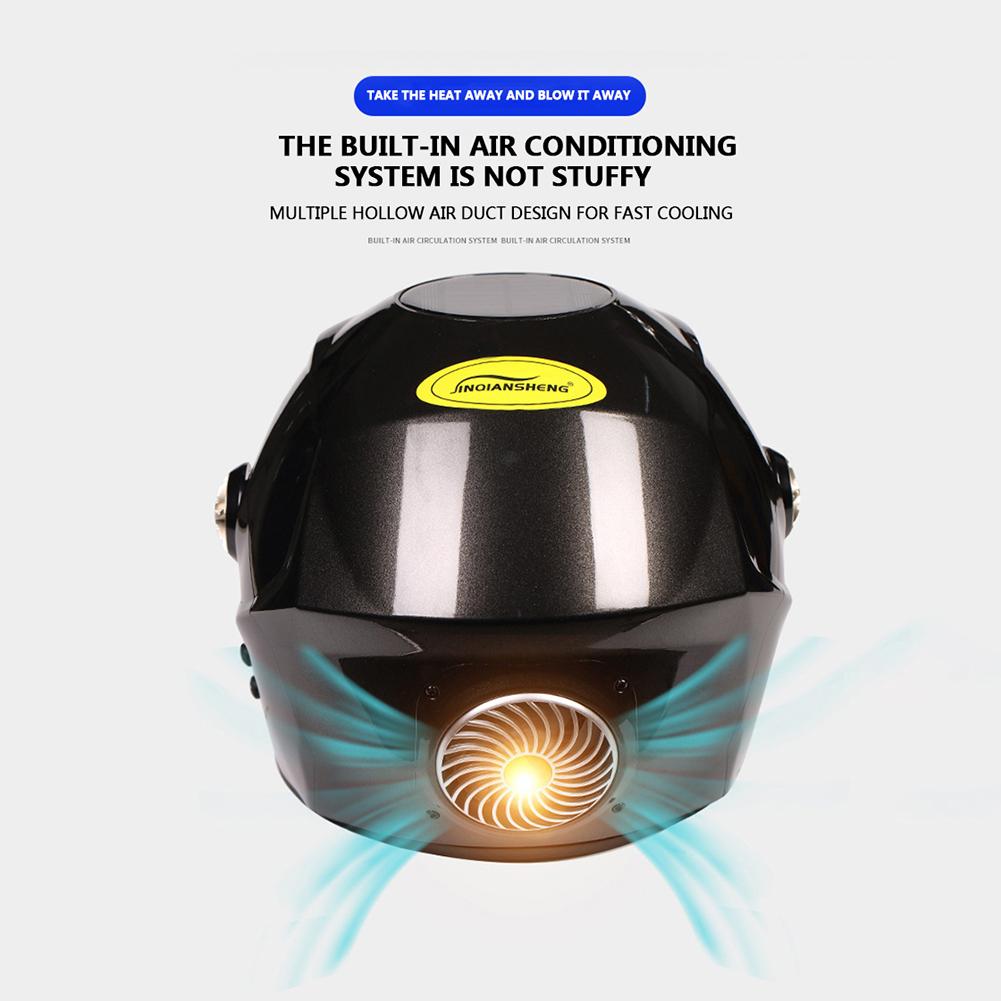 Casco de motocicleta con ventilador de refrigeración de verano, cómodo casco de moto con energía Solar, Bluetooth, inteligente
