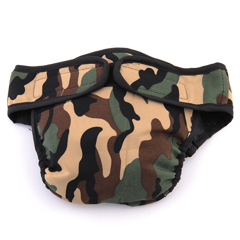 Hond Fysiologische Broek S-XL Luier Sanitaire Wasbare Vrouwelijke Hond Shorts Slipje Menstruatie Ondergoed Slips Jumpsuit Voor Hond: Camouflage / M