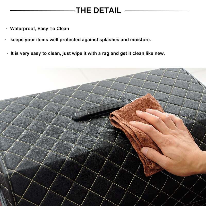 Multipurpose Collapsible Car Trunk Storage Organizer back red line