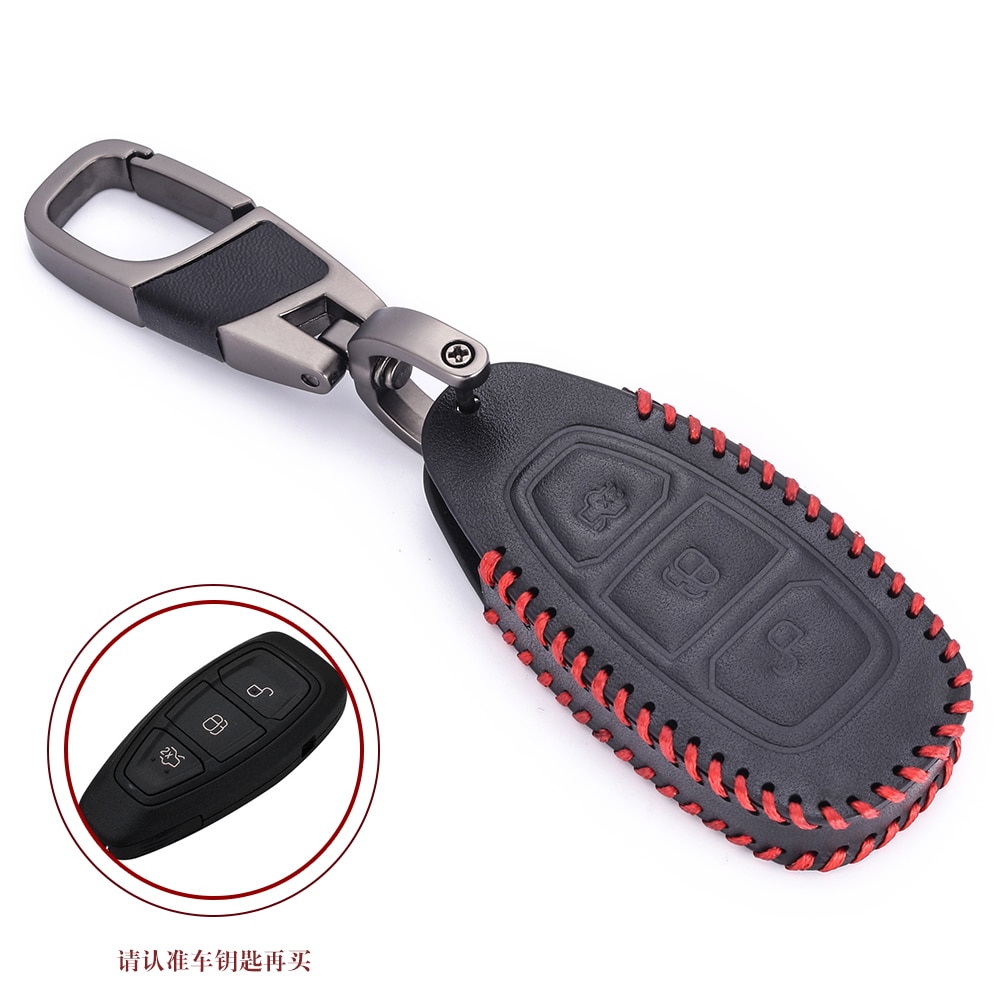Carbon Cover Voor Ford Fiesta Focus 3 4 Mondeo Ecosport Kuga Focus St Autosleutel Smart Remote Key Case Fob