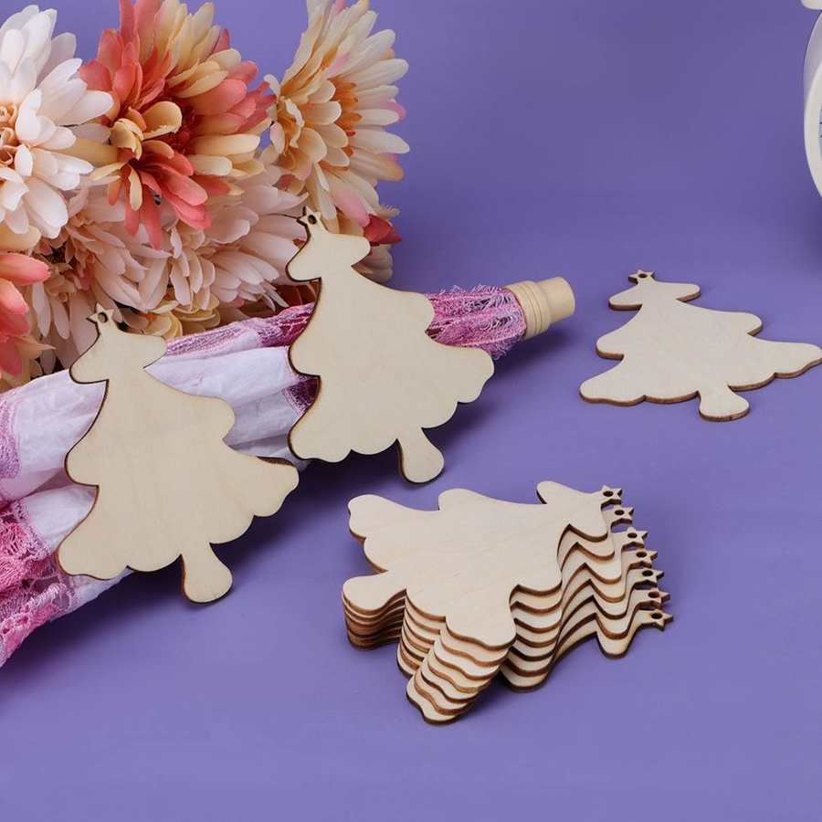 Houten mooie feest hangende hanger ornament kerstboomversiering