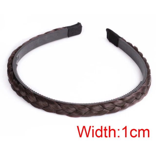 Diademas de peluca de giro ancho para mujer, trenzas anchas de espina de pescado, diademas hechas a mano, aro para la cabeza, accesorios para el cabello,: Azul