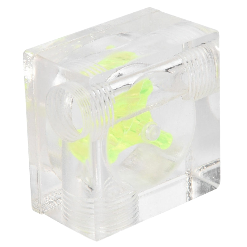 PC Water Cooling System Acrylic Three Way Visual Flow Indicator G1/4 Thread
