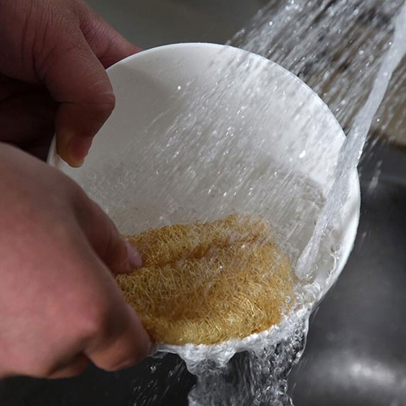 Esponja de baño de esponja vegetal Natural de 22-55cm, esponja Exfoliante para ducha de Luffa, frotador de baño, frotador de espalda, esponja de limpieza para cocina, lavaplatos 1 unidad