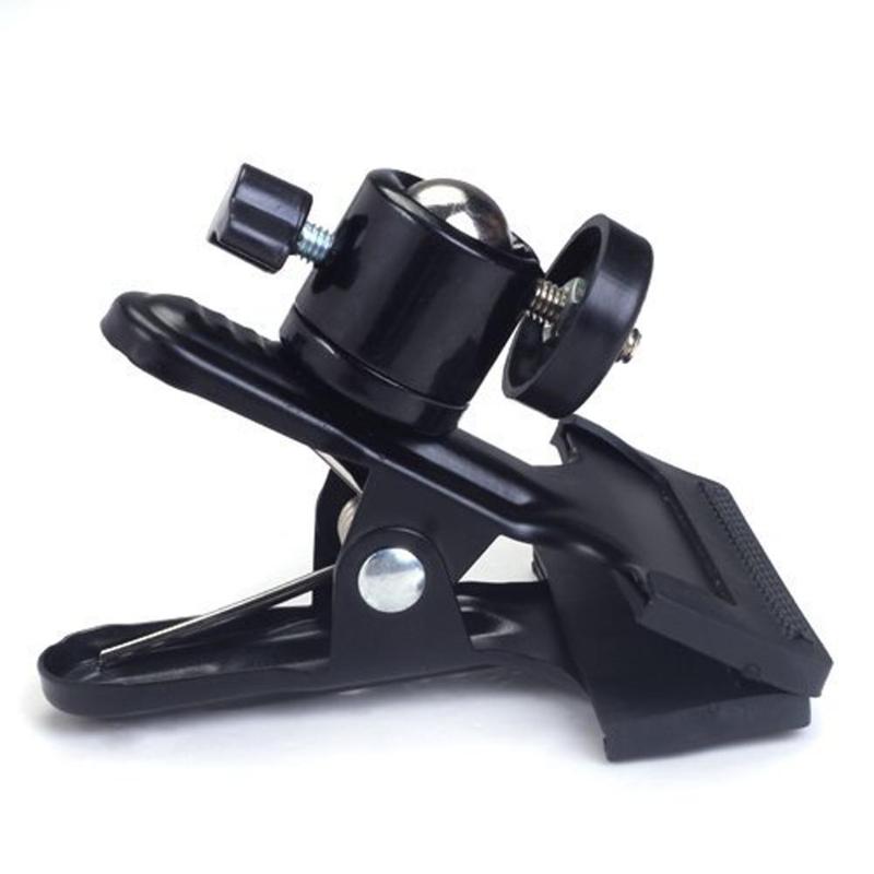 Metal Tripod Heads Multi-function Clip Clamp Holder Mount with Standard Ball Head 1/4in Screw for Clamp Photography Accessories