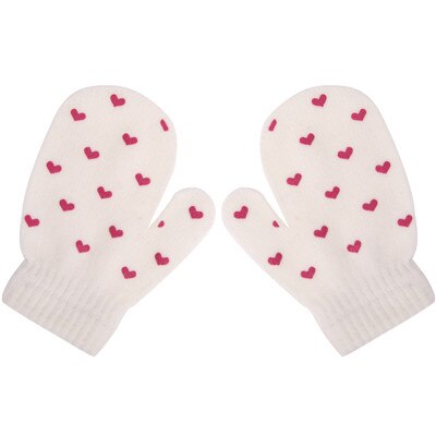 Crianças ponto estrela coração padrão luvas meninos meninas macio tricô quente luvas moda nova dropship: 2