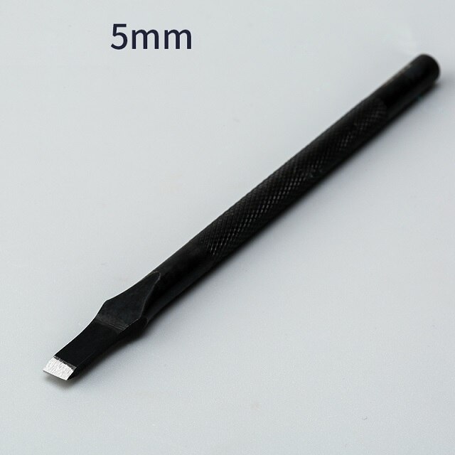 Leather Craft Tools Slot Punches 3/5/6/8/10/12mm Hole Punches Straight Punch Cutter Tools DIY Leather Craft Hand Work Tool: 5mm 1 pcs