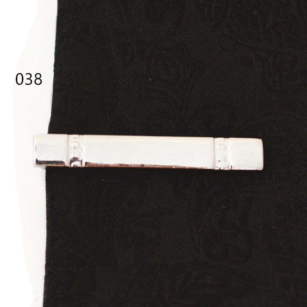 Lange 4 Cm 10 Model Retail Korte Zilveren Mannen Metalen Stropdas Tie Bar Mens Chrome Klem Plain Skinny Tie Clip pins Bars: As the picture9
