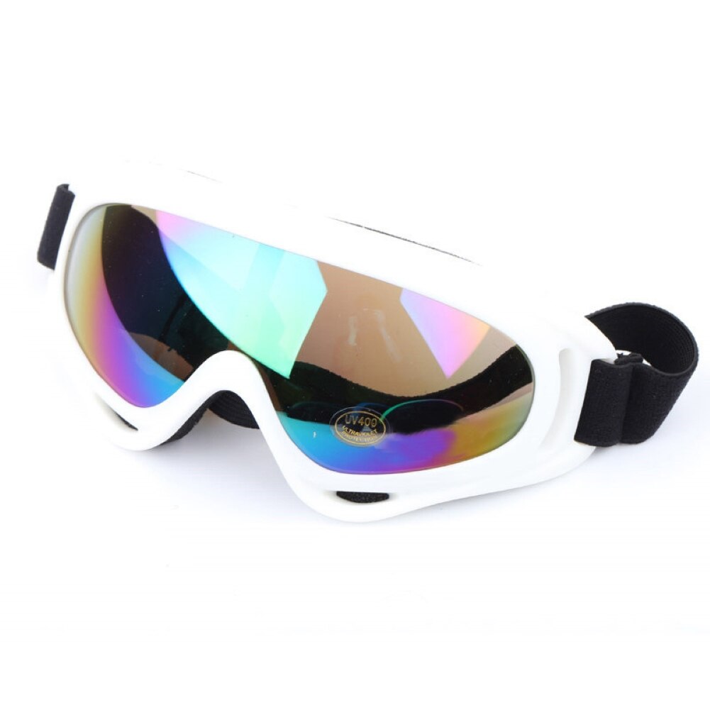 Occhiali da sci Unisex Snowboard Skate motoslitta occhiali antivento antipolvere Anti-UV occhiali da ciclismo occhiali sportivi: WHITE