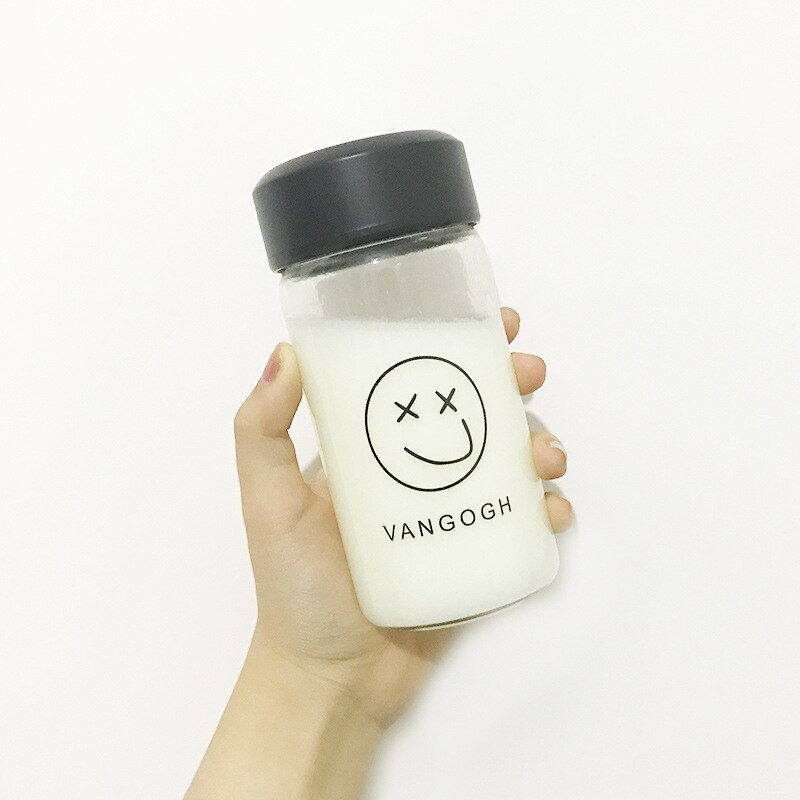 Söta uttryck glasögon kopp män och kvinnors kompakta kontor transparent enkla par hand glas kopp: Roliga skratt