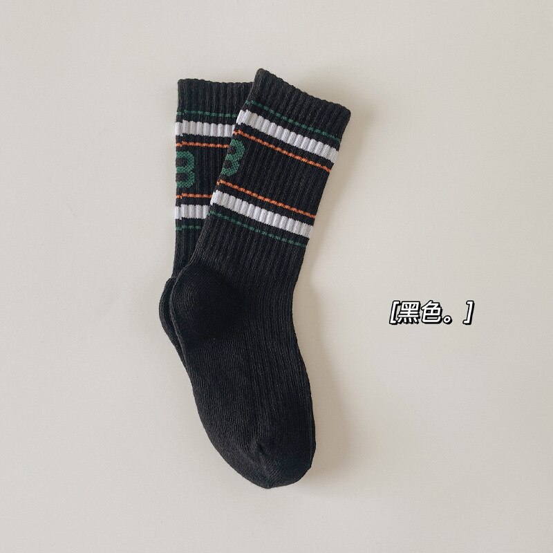 4Pairs Kids Cotton Socks Spring Autumn Sports Socks Boys Girls Middle Tube Socks for Women