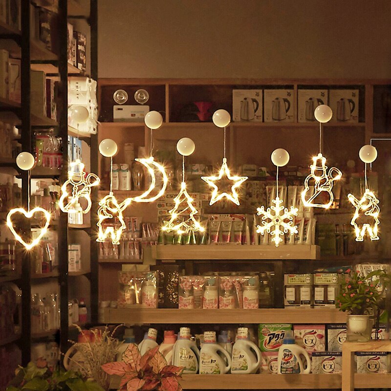 Christmas Snowfake Bell Lights Festoon Led String Lights Star Garland on Window Curtain Tree Decoration Halloween Wedding Light