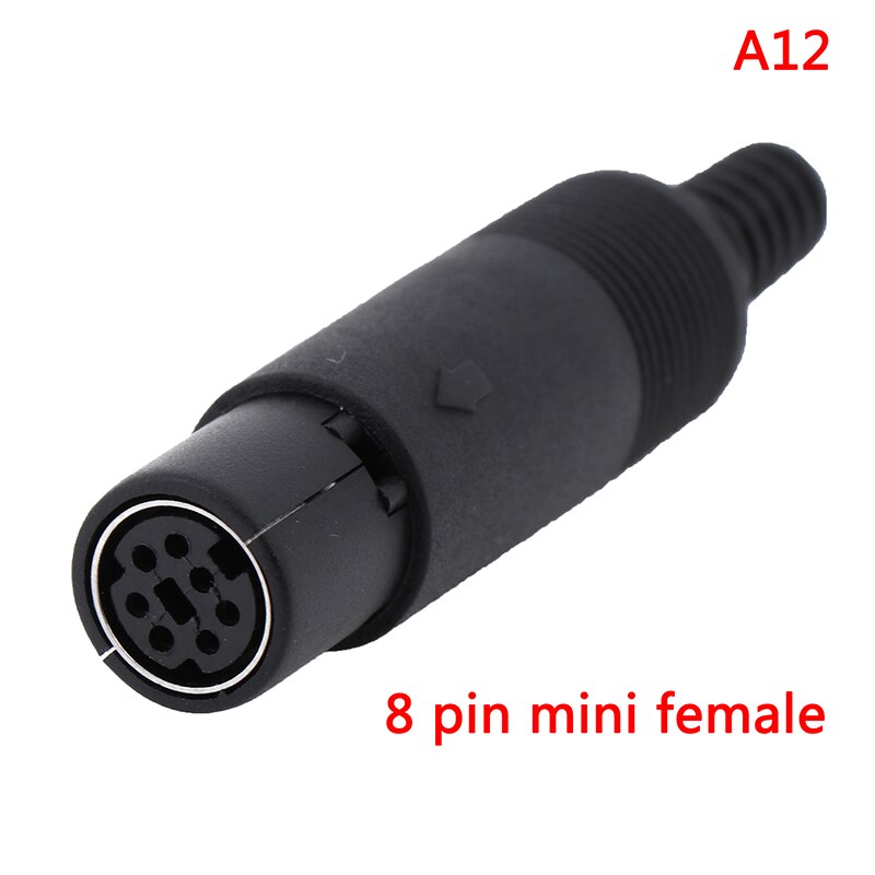 1PC Mini DIN Plug Socket Connector 3/4/5/6/7/8 PIN Chassis Cable Mount Male Female 3-8Pin: A12