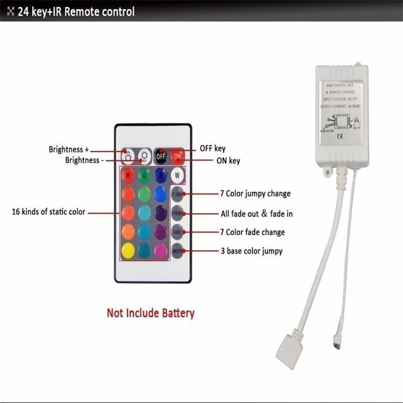 24 Keys 44 Keys LED RGB Controller Music IR Remote Controller Set DC12V Dimmer Control Box For RGB 3528 5050 LED Strip Lights