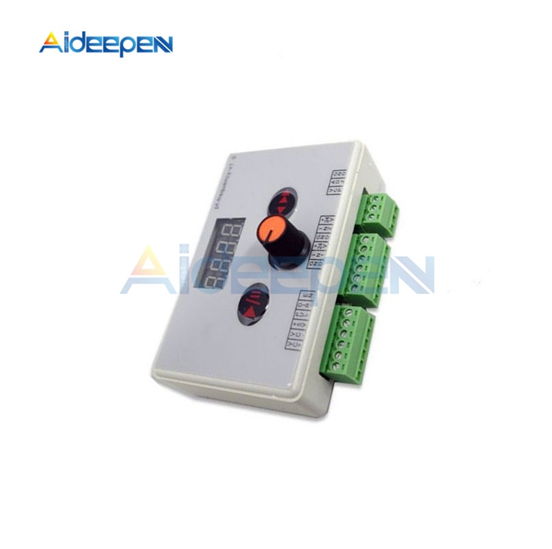DC 7.5V-24V Reversible Stepper Motor Speed Controller Stepping Motor Speed Governer Governor Pulse Signal Controller LED Display