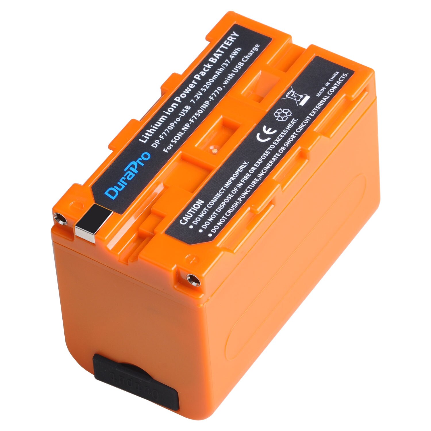 NP-F970 NP-F960 Batterij Met Ingebouwde Usb Voor Sony Np F980 F960 F950 F930 F770 F750, CN-126, CN-160, CN-160CA, YN-160 Led Licht: Orange NP-F770