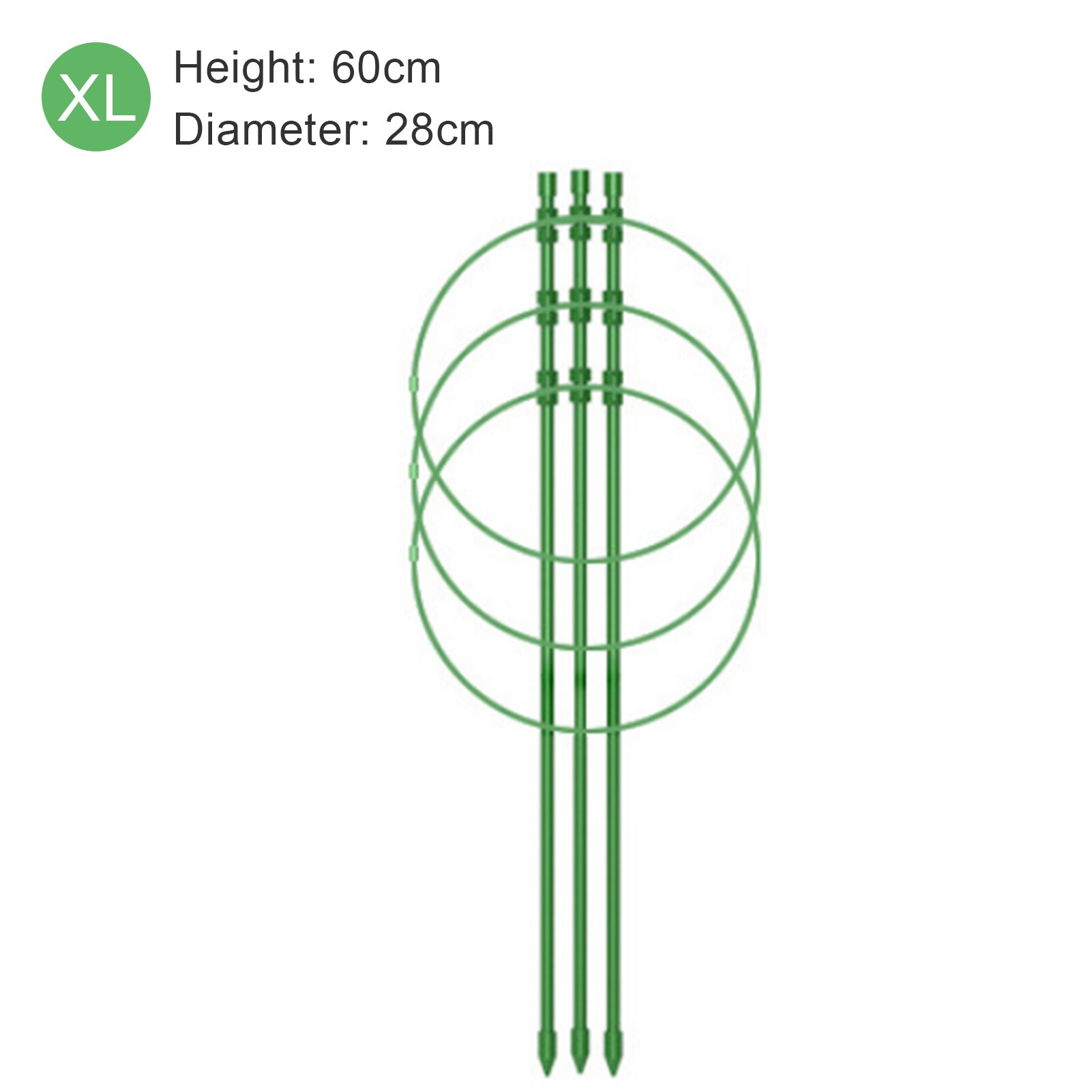 Support de vigne grimpante de jardin, cage de soutien pour plantes en pot, cadre en plastique, fleurs et légumes, Support décoratif en treillis, fournitures de jardin: 3pcs / XL