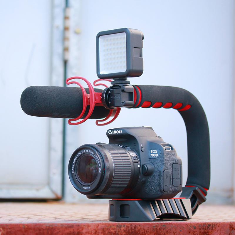 Ulanzi U-Griff Profi Mini Griff Stabilisator mit verdreifachen Schuh montieren Kamera Smartphone Video Tragbare Gimbal für Gpro DSLR Handy, Mobiltelefon: Default Title