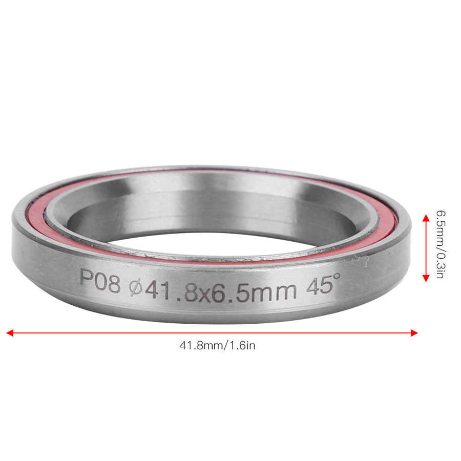 2Pcs Bicycle Headset 41.8MM Bike General Headset Heavy Duty Mountain Bicycle Bike Double Sealed Bearing Steel Bicycle