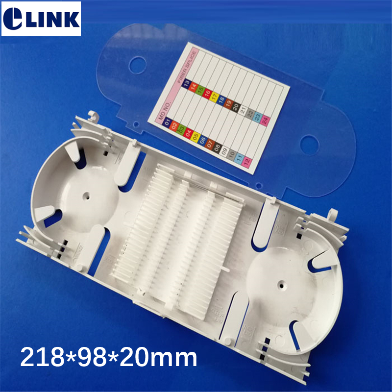 10pcs 24 cores fiber splice tray ftth cassette splice tray 24 port ftth Flexible Cable Plastic Splicing tray ELINK