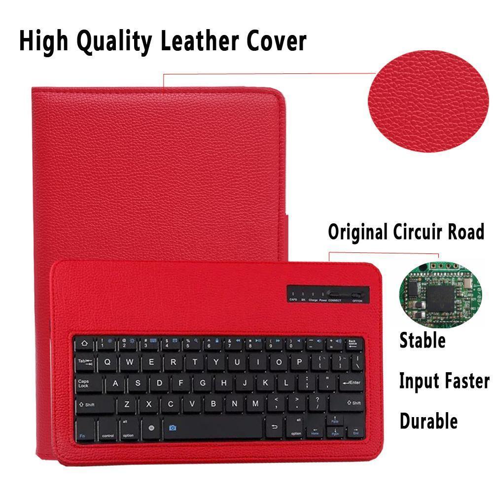 Lichi Keyboard Case For Samsung Galaxy Tab A 8.0 inch S Pen SM-P200 Cover Removable Bluetooth Keyboard Leather Funda.