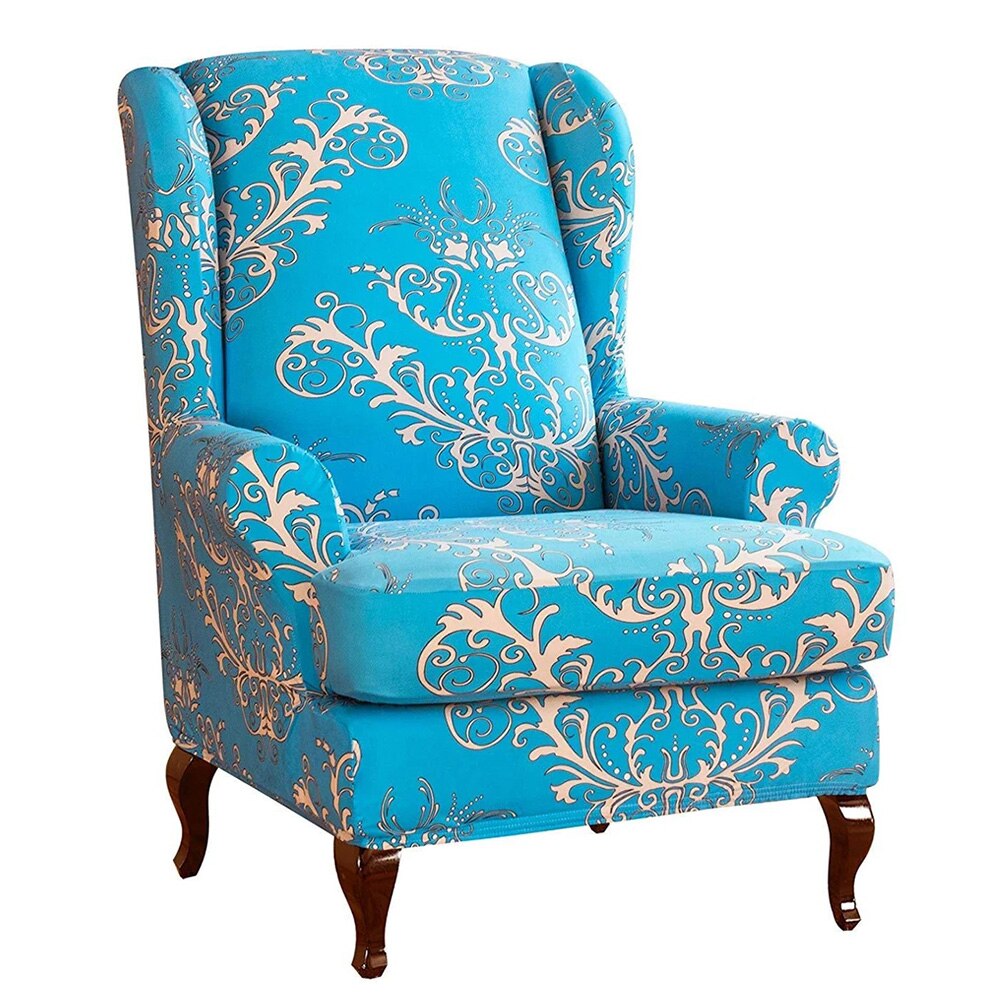 Beschermhoes meubel vleugelstoel hoes accessoires moderne zachte bladeren bedrukte decoratieve fauteuil afneembare elastische