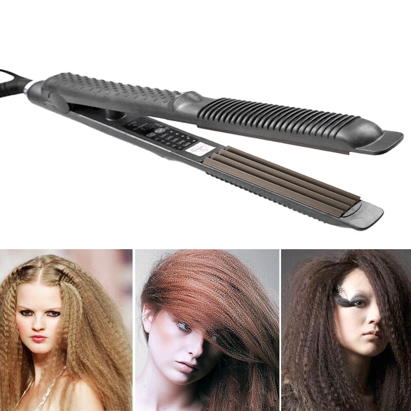 Crimp iron hår glattejern bølger fluffy hår styler smalle plader hår curler bølgepap krympning værktøjer