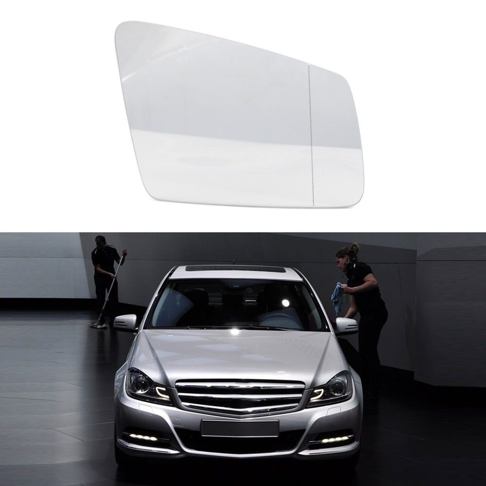 For Mercedes-Benz W212 W204 W221 C180 C250 C300 C350 E200 E250 E300 E350 E550 Right/Left Side Wing Mirror Glass: White Right
