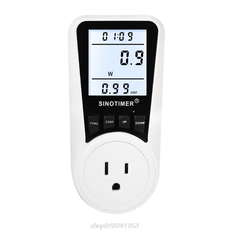 Electricity Usage Monitor Digital Wattmeter AC Power Meter 110V-230V Energy Meter Socket Monitor EU/US/UK/BR A01 21