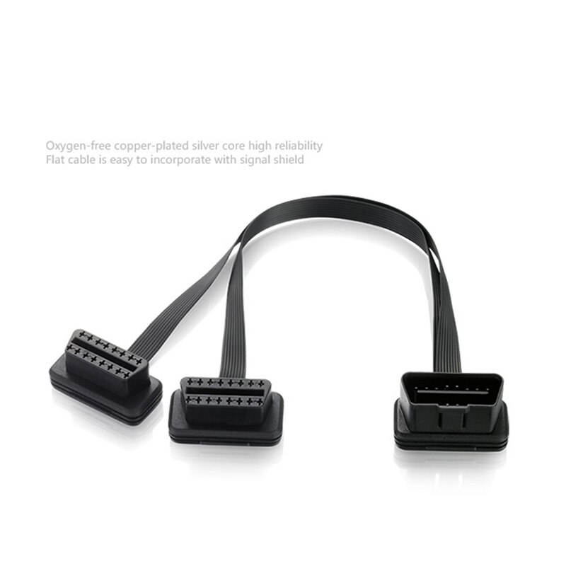 Obd2 Dual Splitter LAINLOY OBD2 Splitter, OBD II Full 16pin Port 1 Male To 2 Female Extension Converter Adapter, For All Standard OBD2 Devices Diagnostic Extender Obd2 Extension Cable