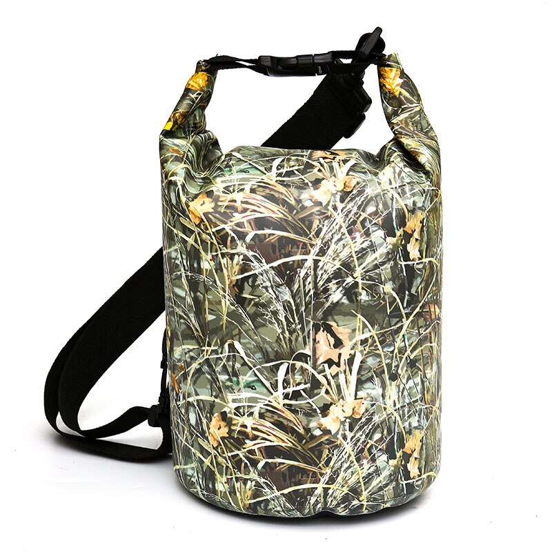 Large Capacity Waterproof Backpack Camouflage Waterproof Dry Bag Portable Drifting Outdoor Storage Supplies Adjustable Strap