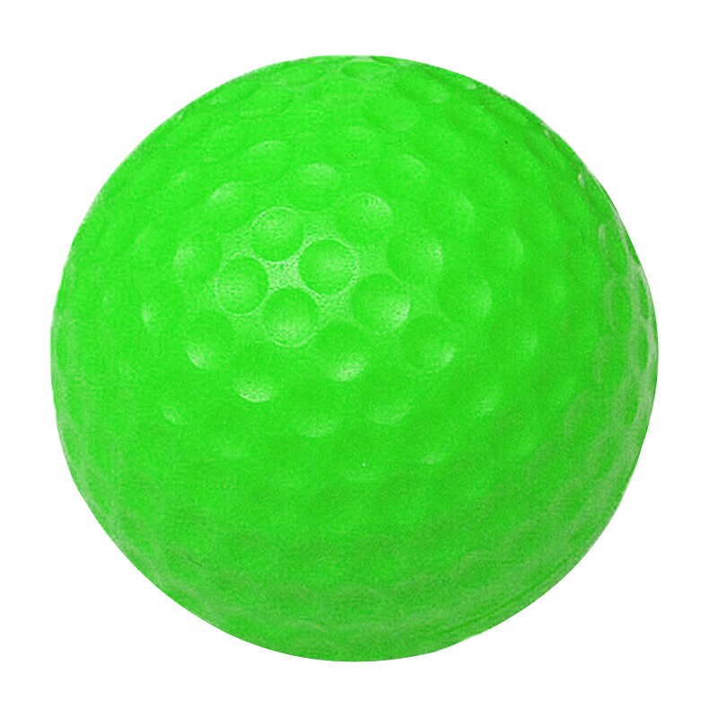 Pelotas de golf de PU sólidas, pelotas suaves para practicar en interiores, pelotas de espuma para sala de ejercicio ZJ55: Fluorescent Green