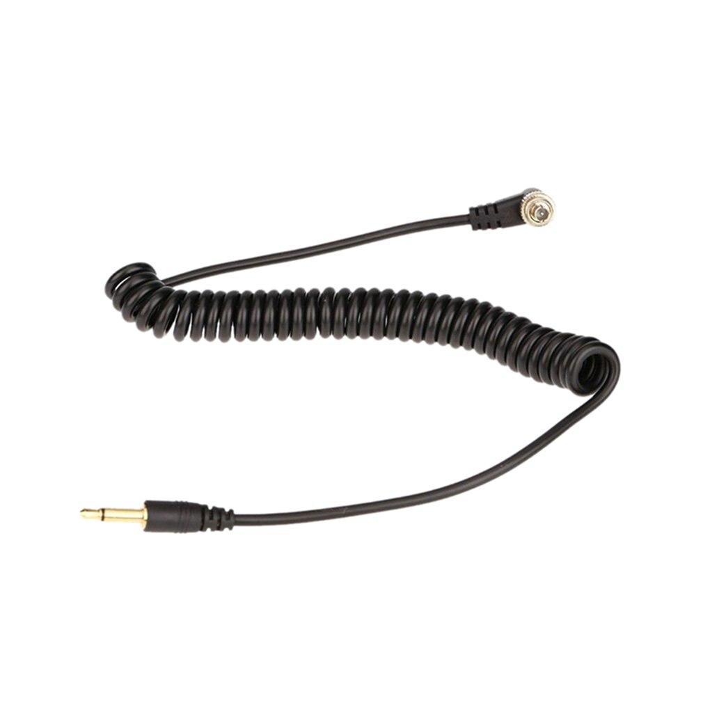 1 Meter Camera Knippert Accessoires 3.5Mm Male Pc Flash Sync Kabel Schroef Lock Voor Trigger Studio Licht