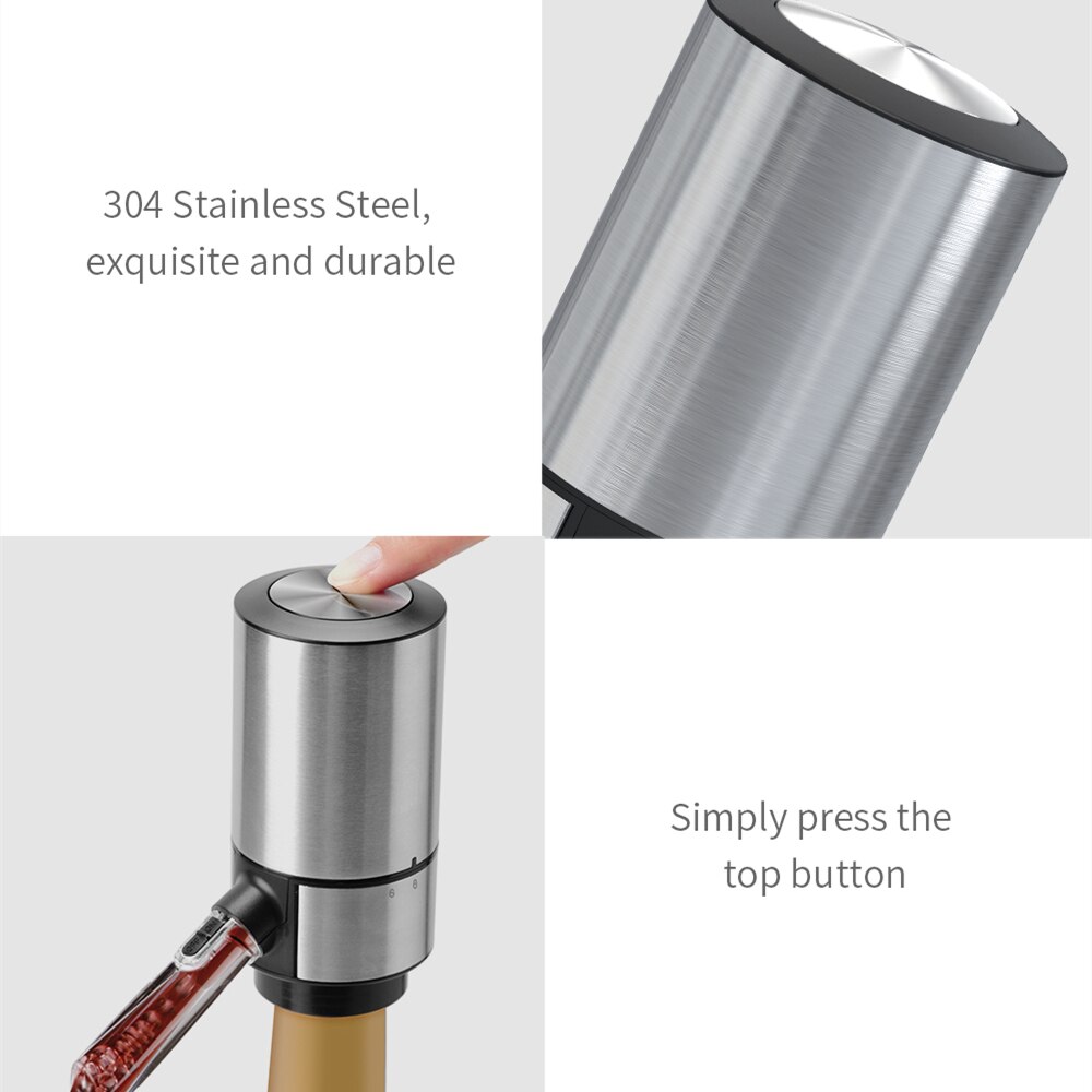 Elektrische Wijn Beluchter Dispenser Bar Accessoires One-Touch Automatische Wijn Decanter Schenker Wijn Beluchting Voor Party Aerador Vinho