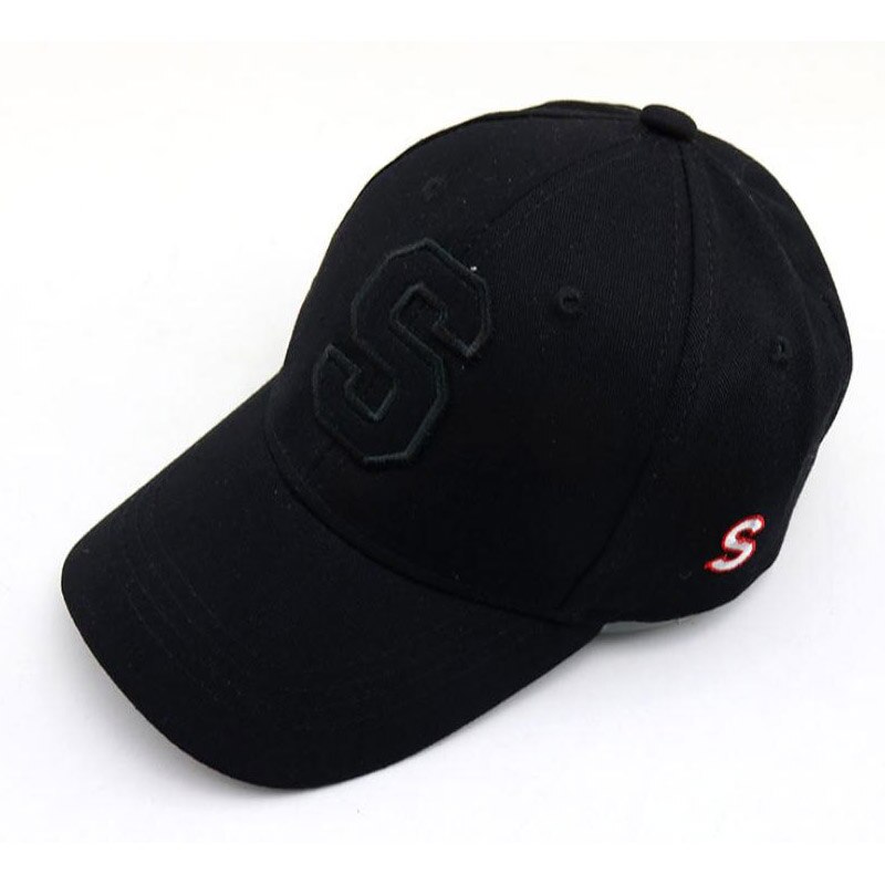 Doitbest 2 to 8 Years Child Baseball Cap Hip Hop Spring S Letters kids Sun Hat solid Boys Girls Caps snapback hats: black