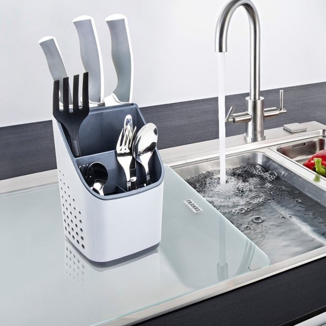 Kitchen düzenleyici fork drawer storage box tray cutlery spoon divider container kitchen utensils for Appriance shelf closet st: Countertop Cutlery Organizer