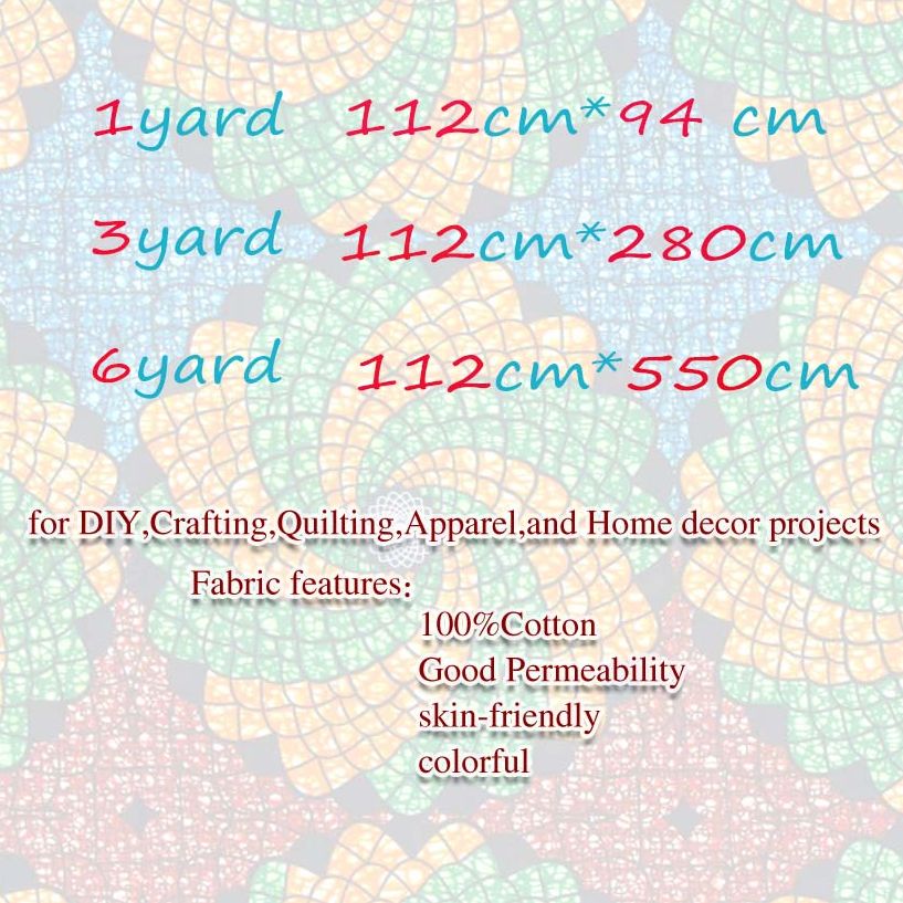 For Hand-Make Africa Style Ankara Print Fabric Cotton Comfortable Breathable Material