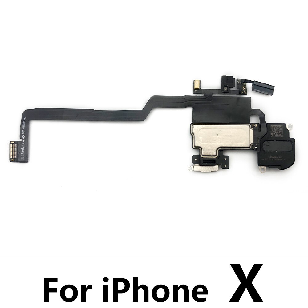 Original Ear Earpiece Flex For Iphone X XR XS 11 Pro Max Proximity Light Sensor Sound Earphone Speaker Flex Cable Assembly: X