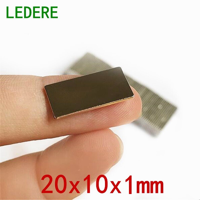 5 10 20 Stks/partij N35 Rechthoekige Magneten 20X10X1 Super Neodymium Cuboid Magneet 20*10*1 Ndfeb Magneet 20X10X1