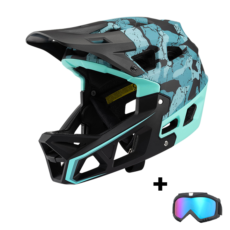 CHINION MTB Full Face Helmet Adult DH Downhill Bike Helmet Motocross Off-Road Safety Helmet Mountain Full Cover Bicycle Helmet