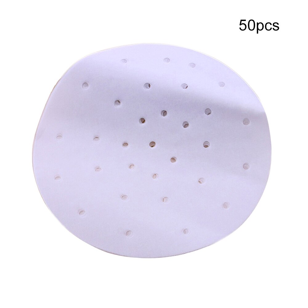 50/100 st bambu korg ångpapper kök matlagning bambu ångare dim sum papper under ånga matta runda non stick ångpapper