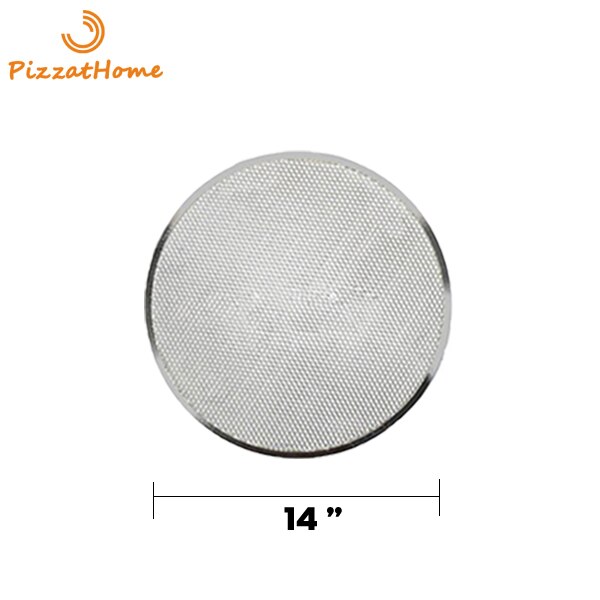 PizzAtHome 6 to 22 inch Pizza Stone Seamless Aluminum Mesh Pizza Pan Baking Screen Round Pizza Tool Oven Accessories Bake Ware: 14 inch