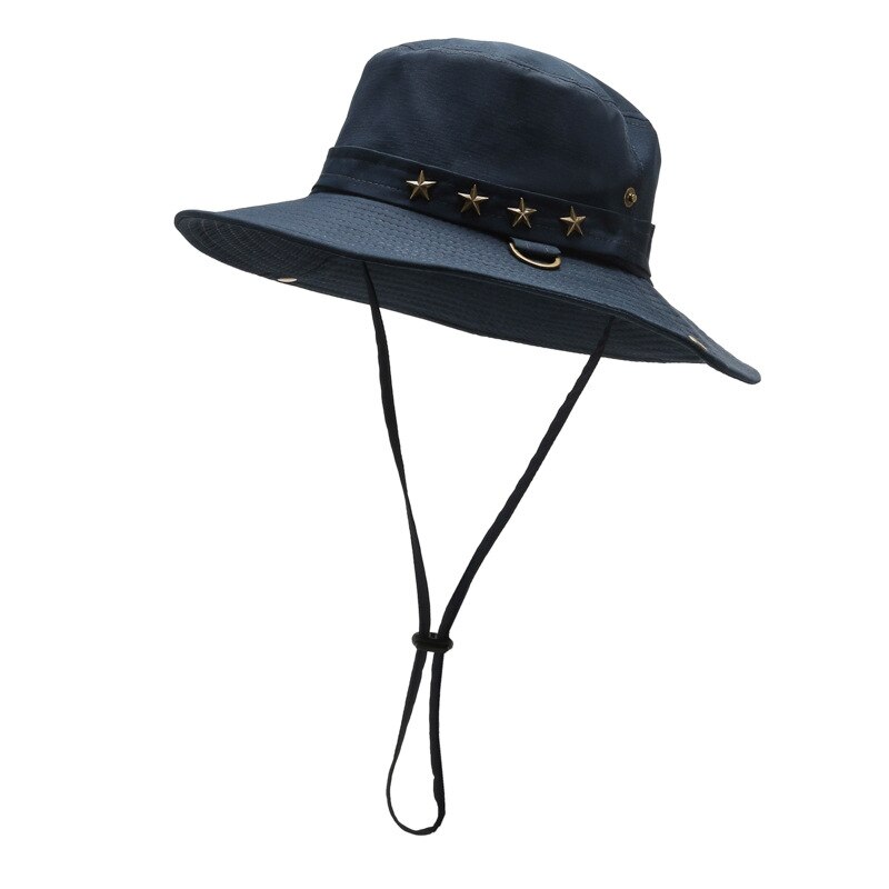 Gorro de pescador con visera ancha para hombre y mujer, sombrilla de ala ancha, impermeable, portátil, para exteriores, para la cabeza, correa para barbilla ajustable, para Golf y senderismo: ZQ