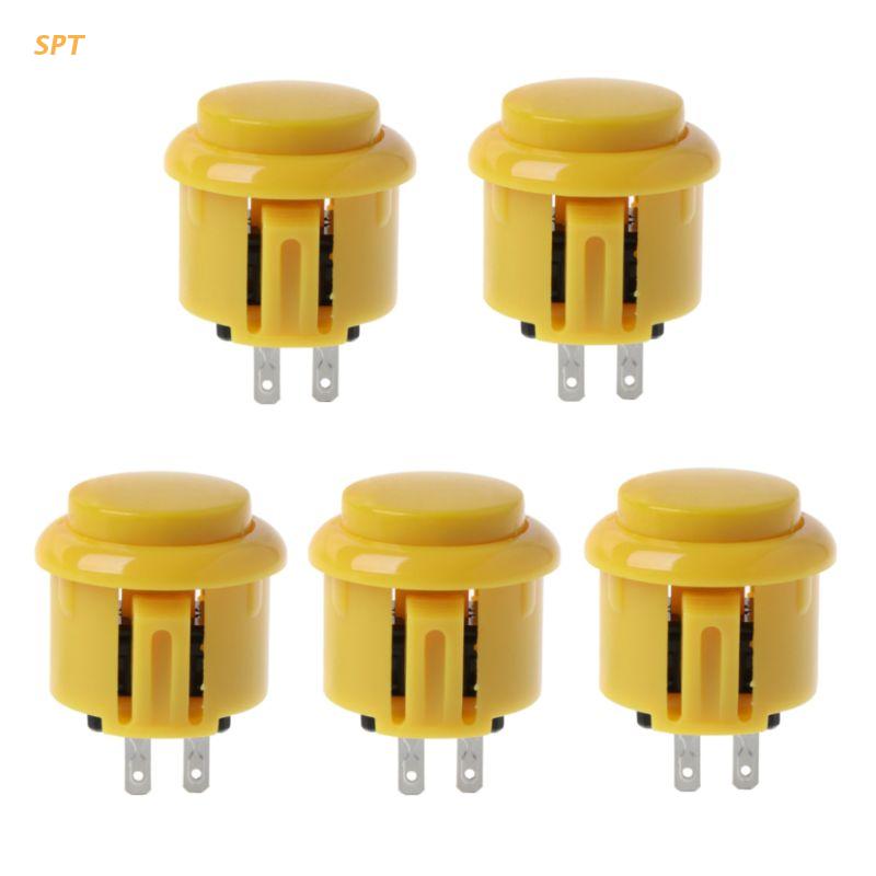 5Pcs 24Mm Arcade Game Ronde Knop Ingebouwde Kleine Micro Schakelaar Voor Jamma Mame Xx