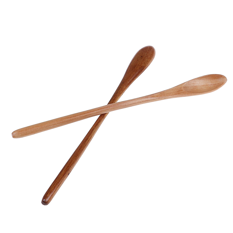 Cucharas de madera de 15,5 cm para cocinar, cuchara de miel, servidor, té, café, cuchara agitadora