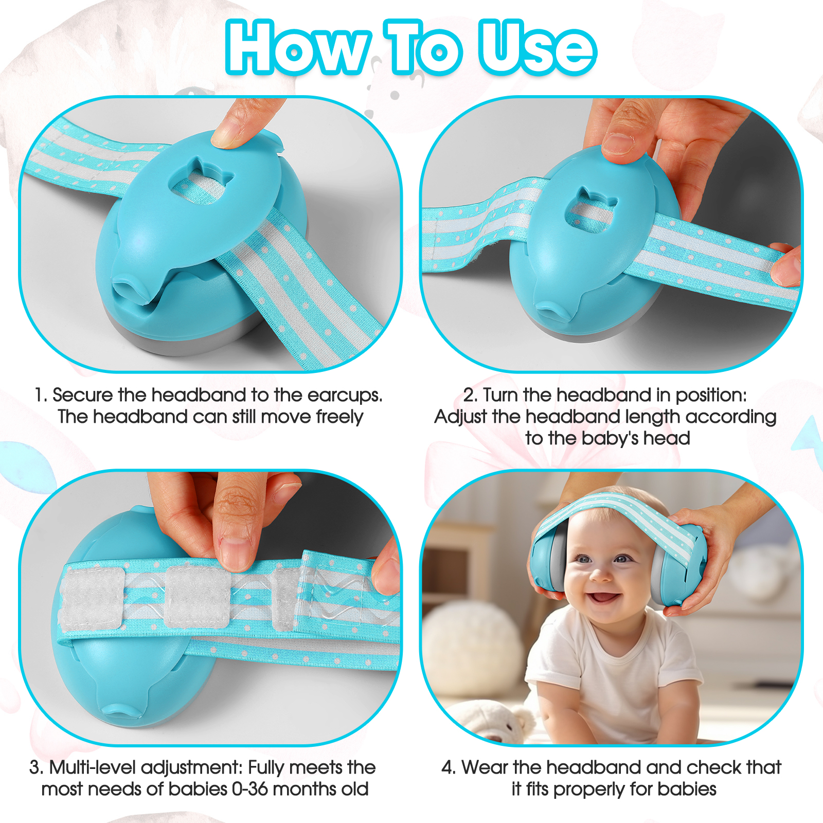 C10 Baby Ear Protection for Newborn Noise Cancelling Headphones for Babies Noise ReductionEarmufs Travel