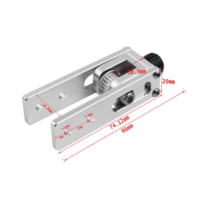 Tensor de estiramiento de correa síncrona para impresora 3D Creality CR10 CR10S, perfil de ranura en V, mejora de /2040/4040, eje X Y: 2020X axis silver