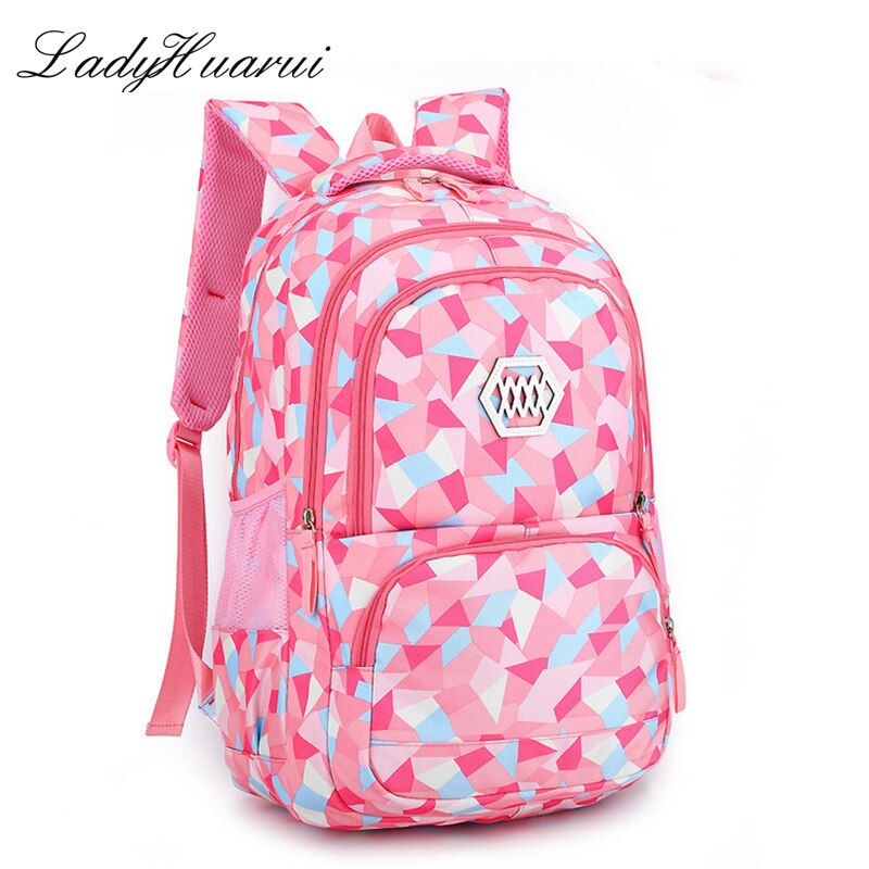 Girl School Bag Waterproof light Weight Girls Backpack bags printing backpack child School Backpack Mochila: pink