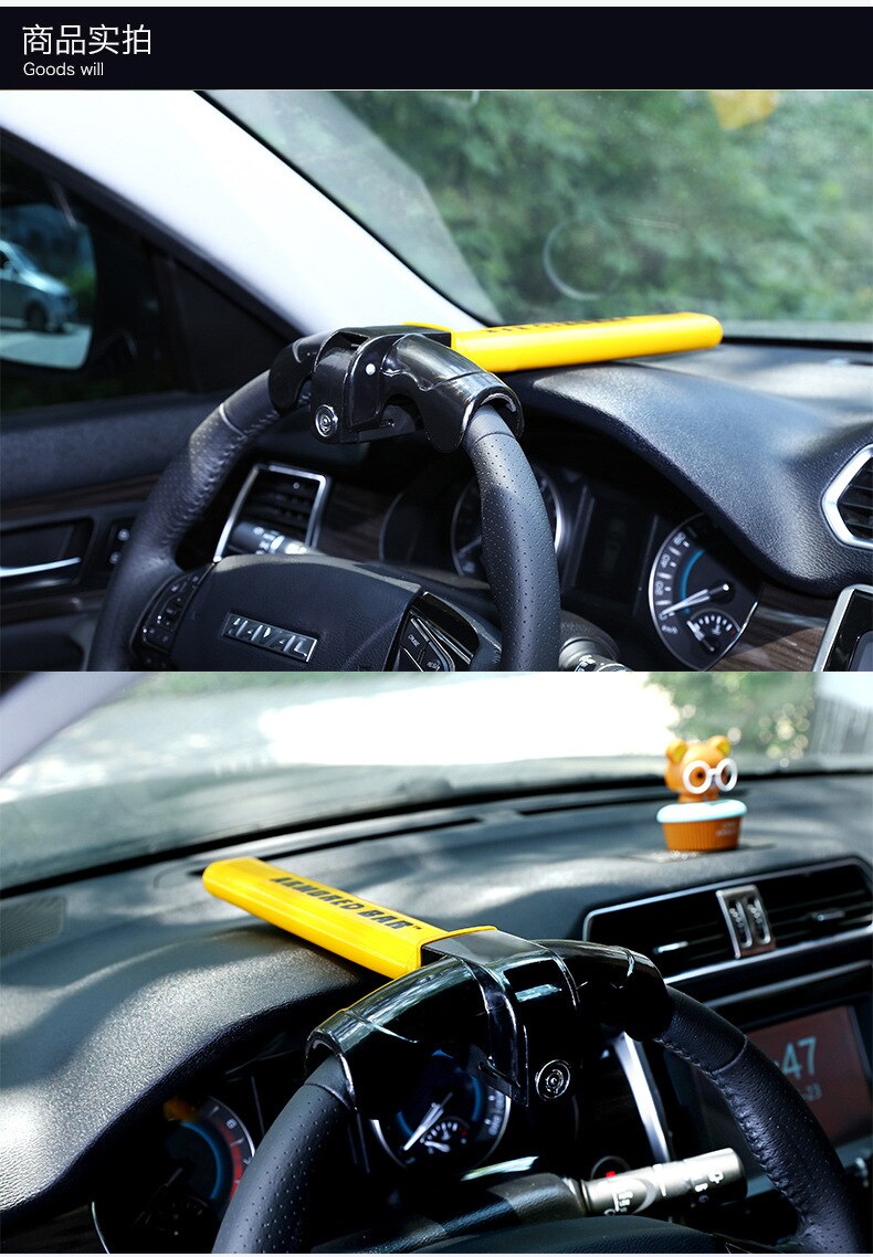Universal Heavy Duty Anti-theft Steering Wheel Lock Car/Van Security Rotary Steering Wheel Lock Enhance Car Security